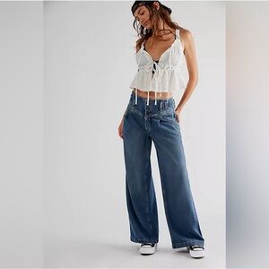 NWT We the Free Super Sweeper Wide Leg Jeans size Large
